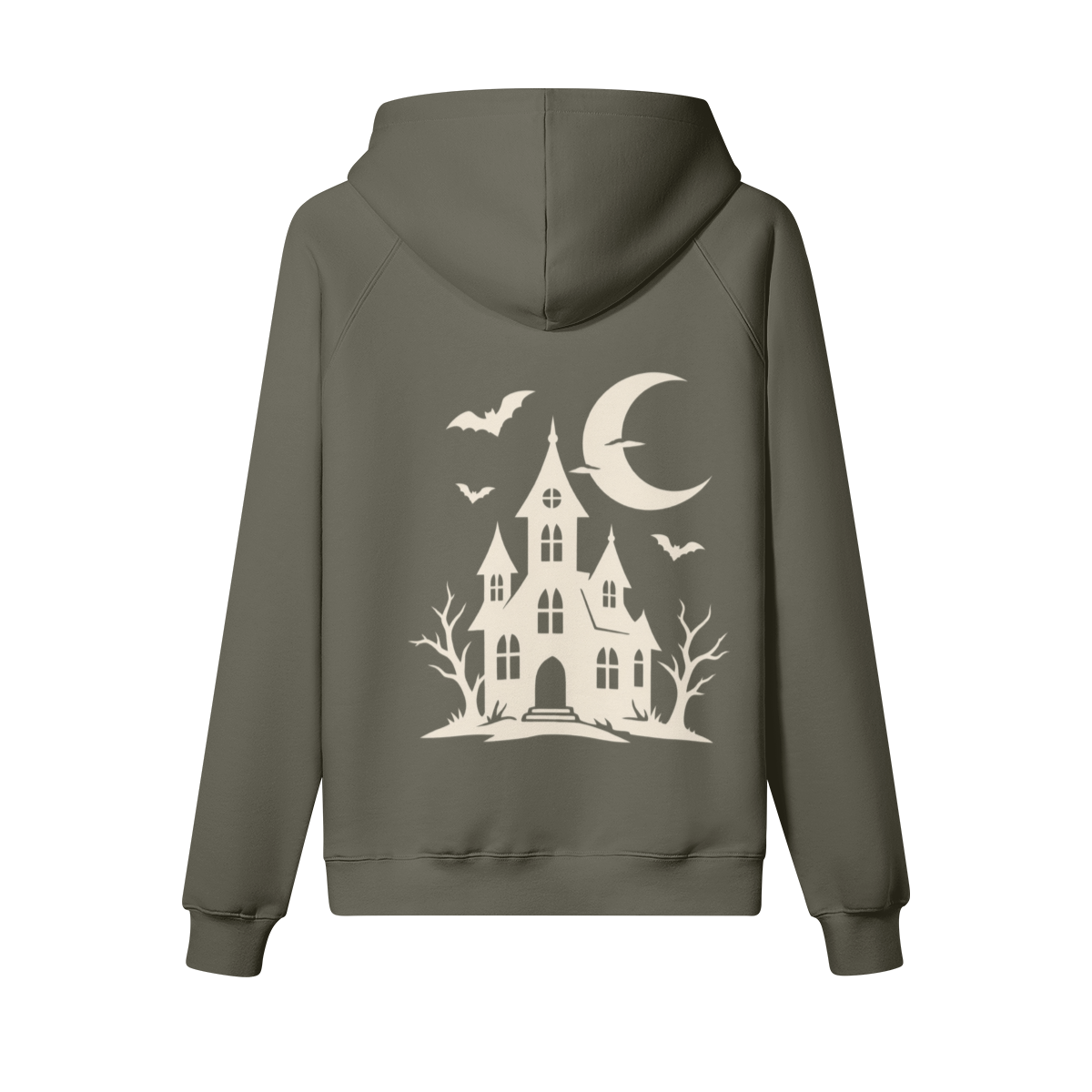 Spooky Castle Heavyweight Hoodie in Charcoal Grey - Staten Island Fits