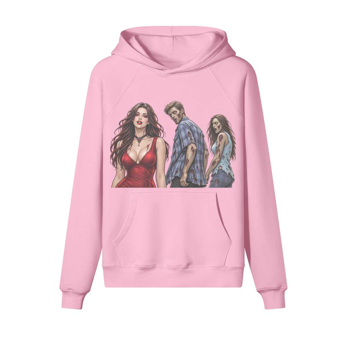 Look Back Meme Halloween Hoodie in heavy cotton fleece — view 7 | Staten Island Fits