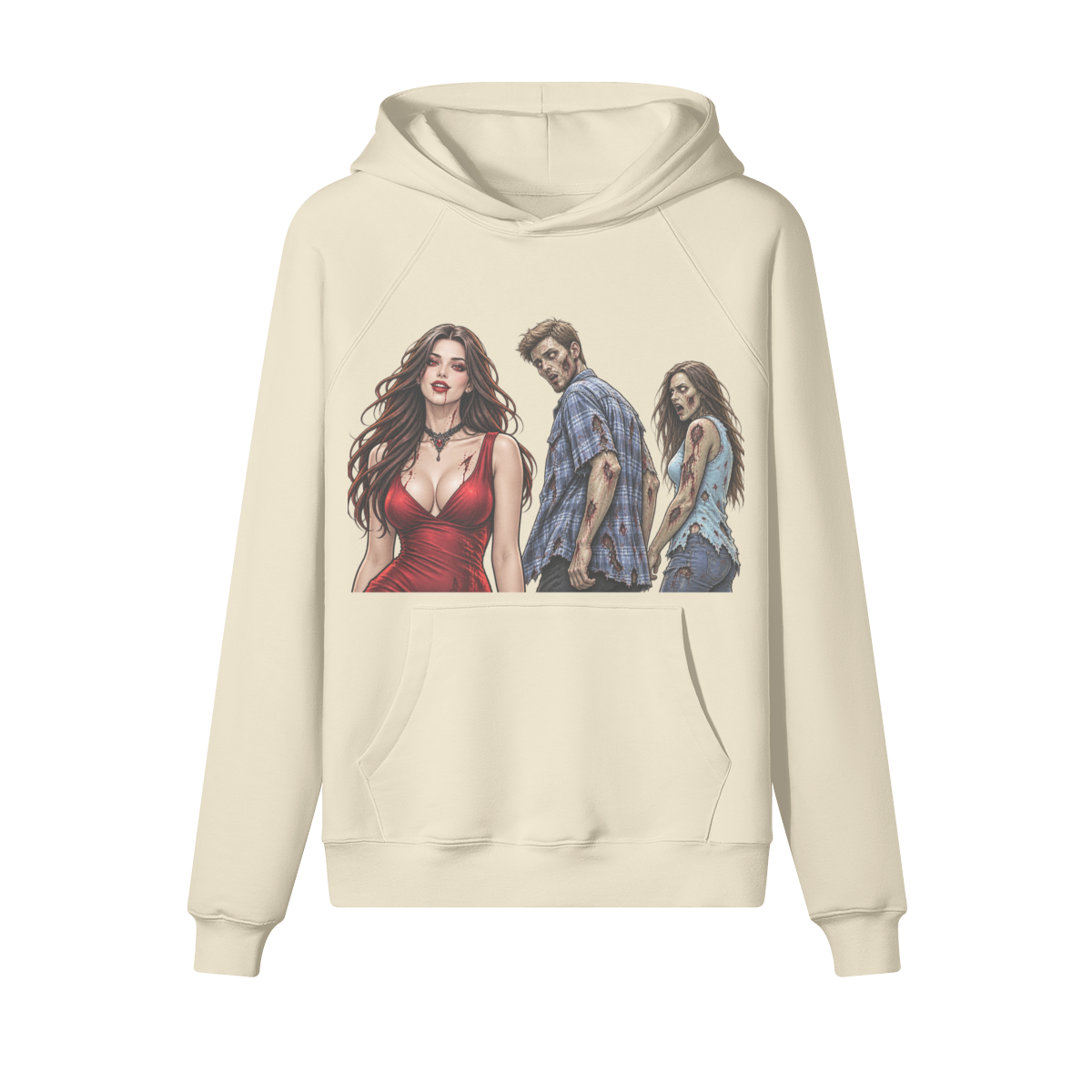 Look Back Meme Halloween Hoodie in heavy cotton fleece — view 3 | Staten Island Fits