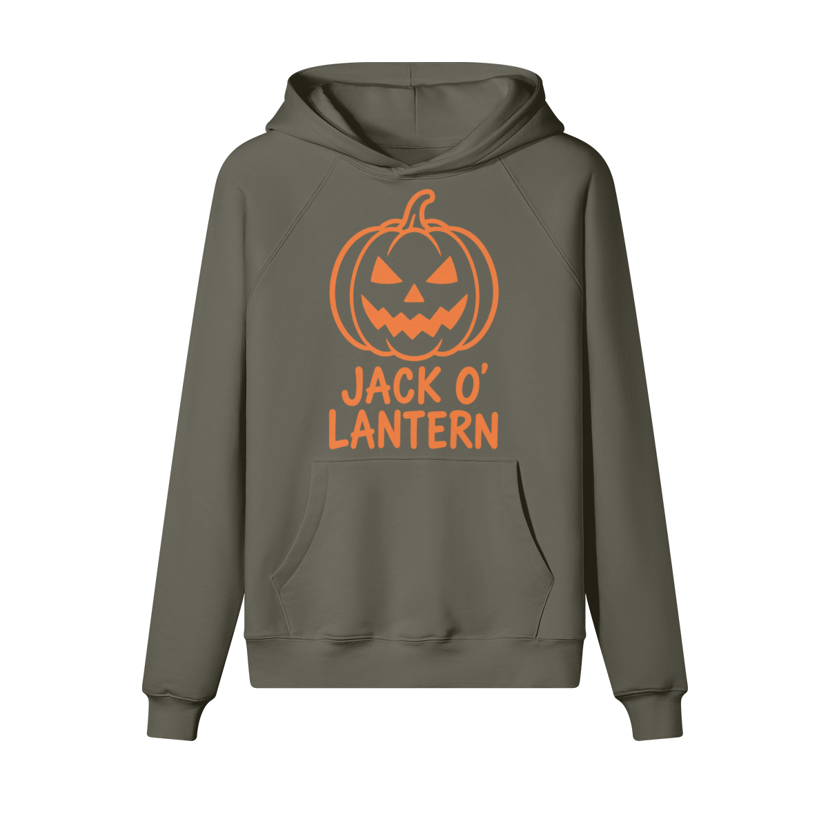 Jack O'Lantern Halloween Hoodie in heavy cotton fleece — view 4 | Staten Island Fits
