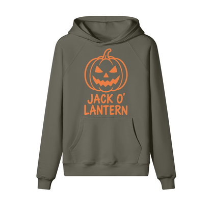 Jack O'Lantern Halloween Hoodie in heavy cotton fleece — view 4 | Staten Island Fits