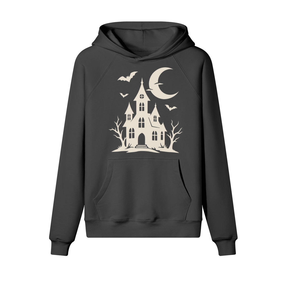Spooky Castle Halloween Hoodie in heavy cotton fleece — view 1 | Staten Island Fits