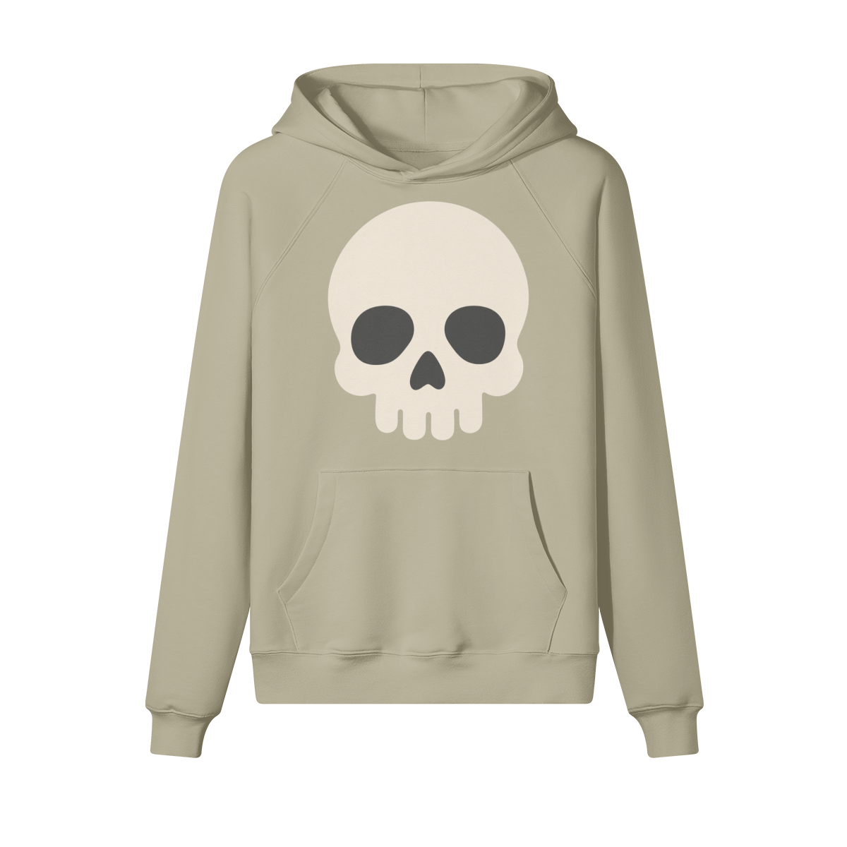 Simple Skull Halloween Hoodie in heavy cotton fleece — view 2 | Staten Island Fits