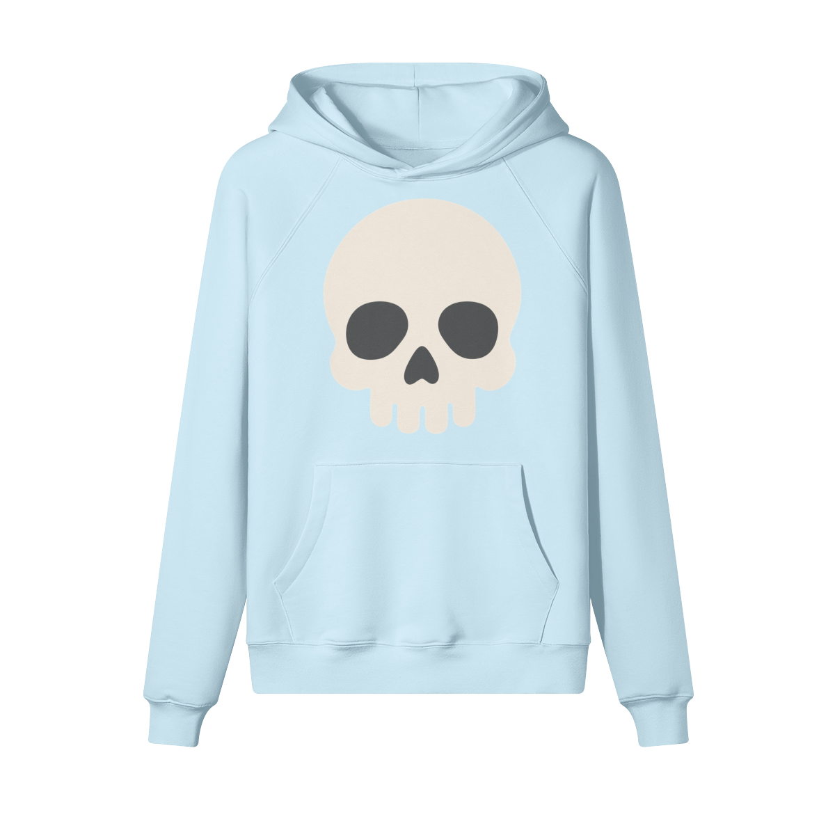 Simple Skull Halloween Hoodie in heavy cotton fleece — view 3 | Staten Island Fits