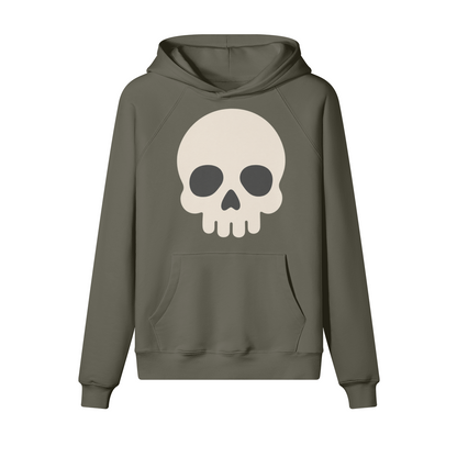 Simple Skull Halloween Hoodie in heavy cotton fleece — view 7 | Staten Island Fits