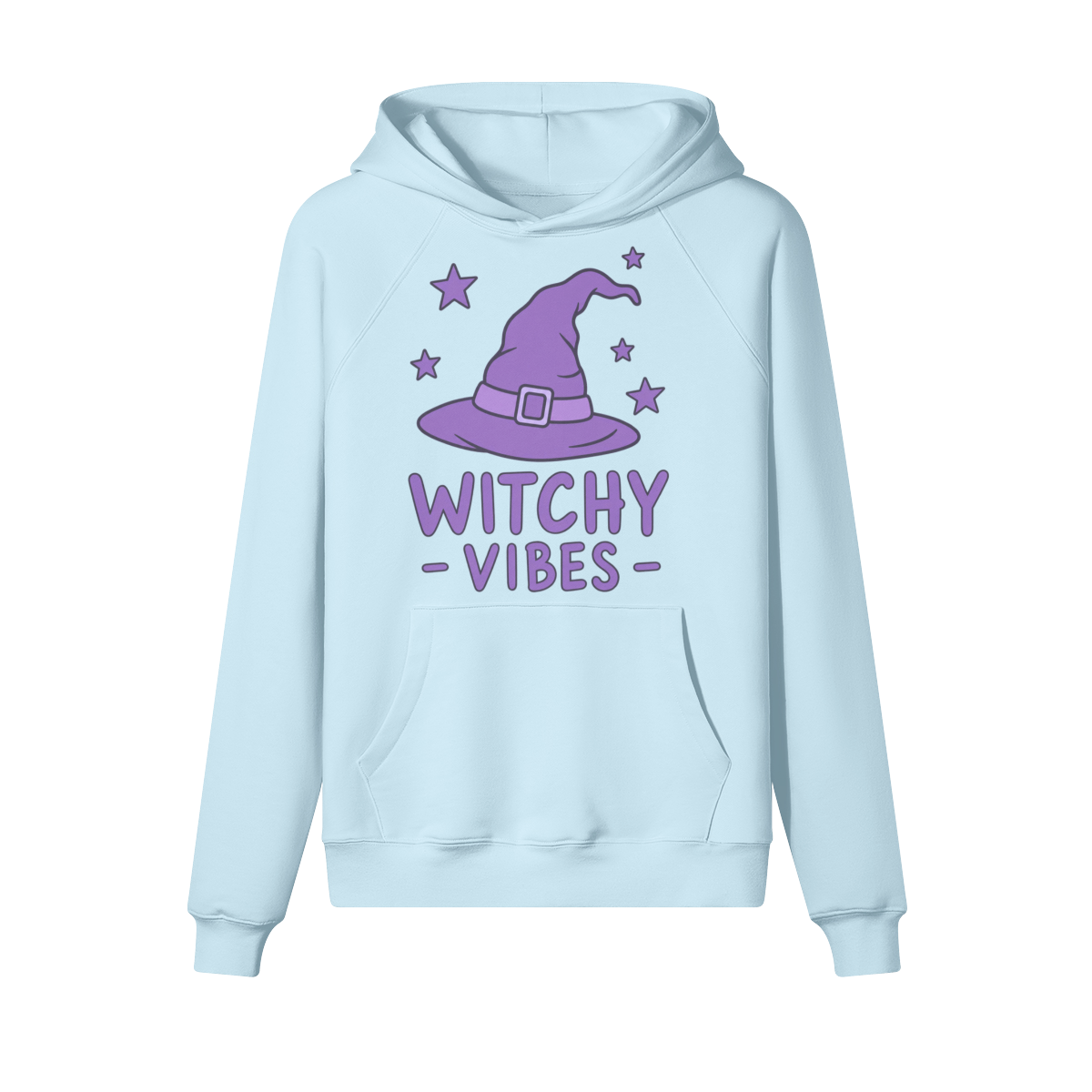 Witchy Vibes Halloween Hoodie in heavy cotton fleece — view 6 | Staten Island Fits