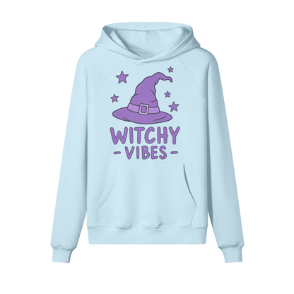 Witchy Vibes Halloween Hoodie in heavy cotton fleece — view 6 | Staten Island Fits