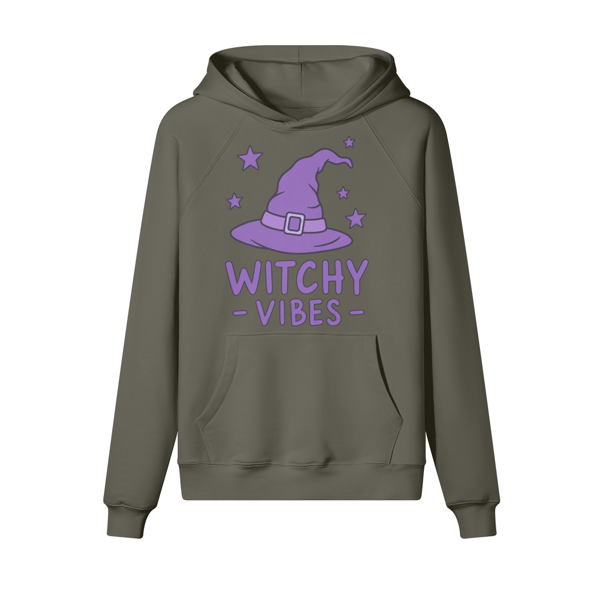 Witchy Vibes Halloween Hoodie in heavy cotton fleece — view 4 | Staten Island Fits