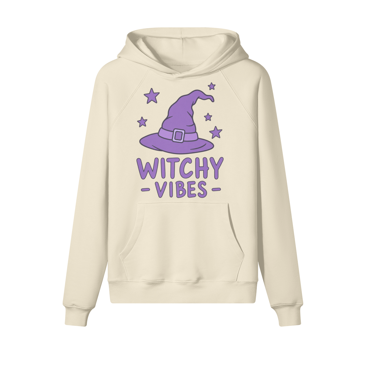 Witchy Vibes Halloween Hoodie in heavy cotton fleece — view 3 | Staten Island Fits