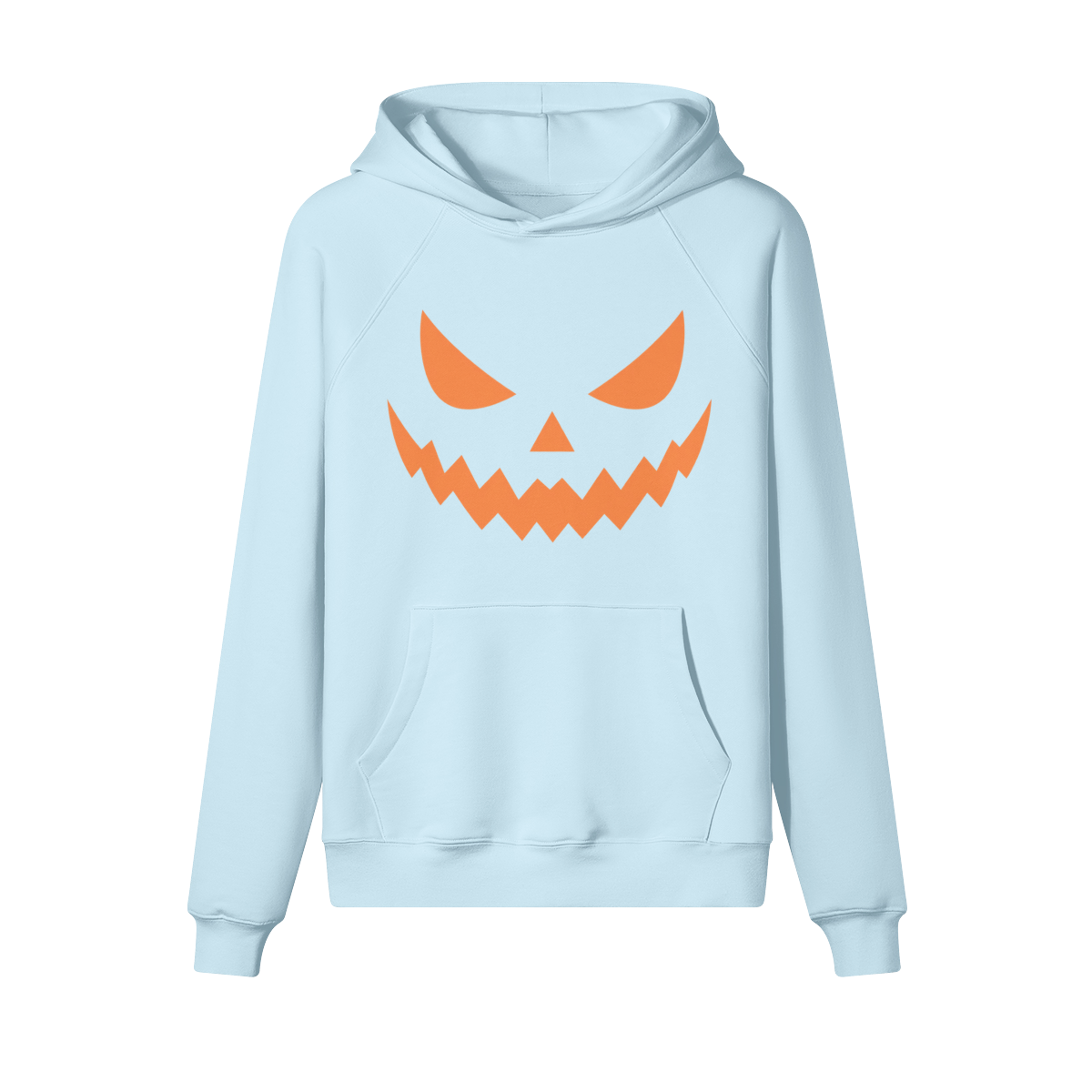 Creepy Smile Halloween Hoodie in heavy cotton fleece — view 6 | Staten Island Fits