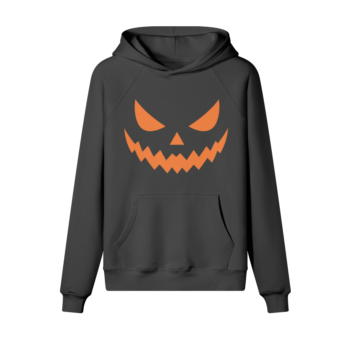 Creepy Smile Halloween Hoodie in heavy cotton fleece — view 2 | Staten Island Fits