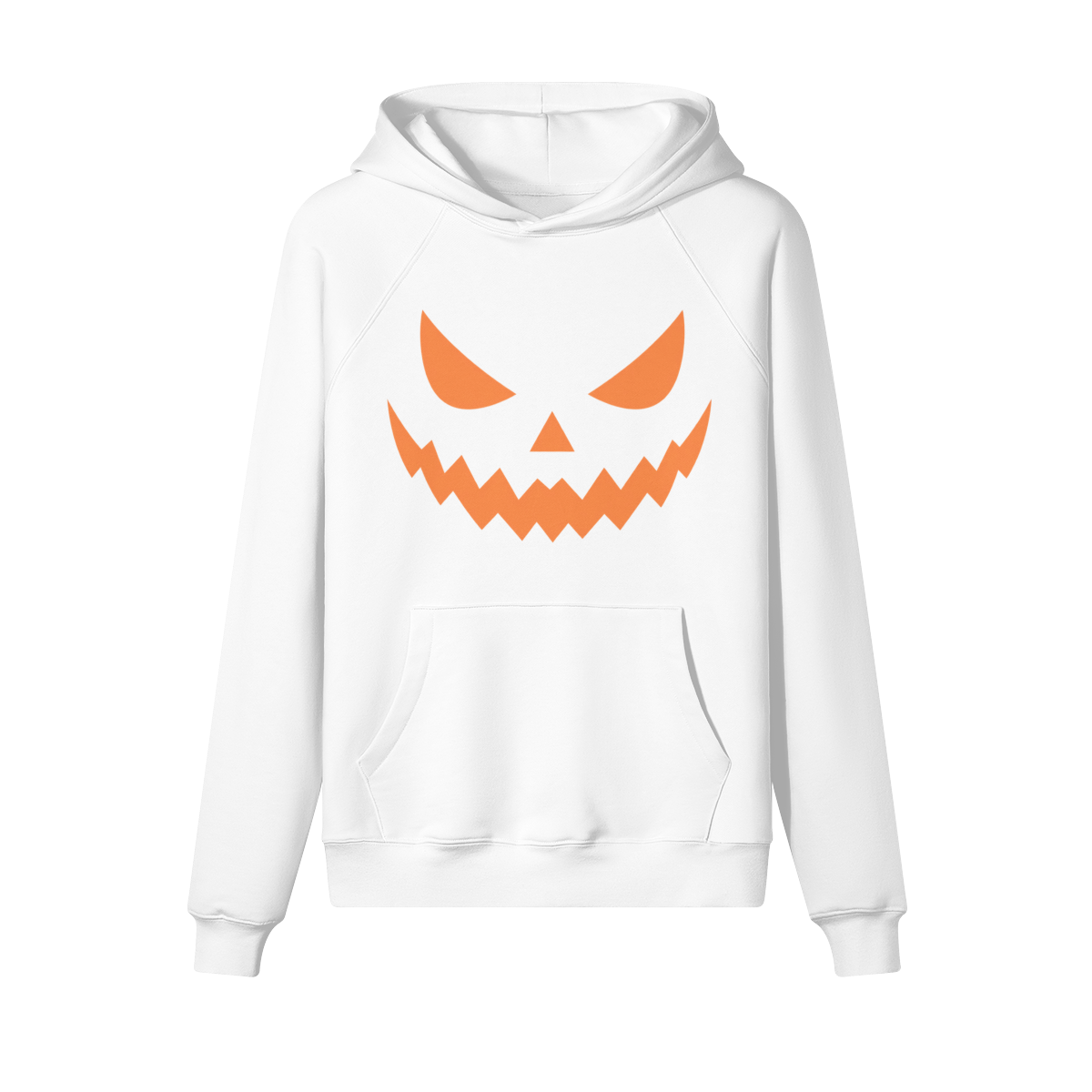 Creepy Smile Halloween Hoodie in heavy cotton fleece — view 9 | Staten Island Fits