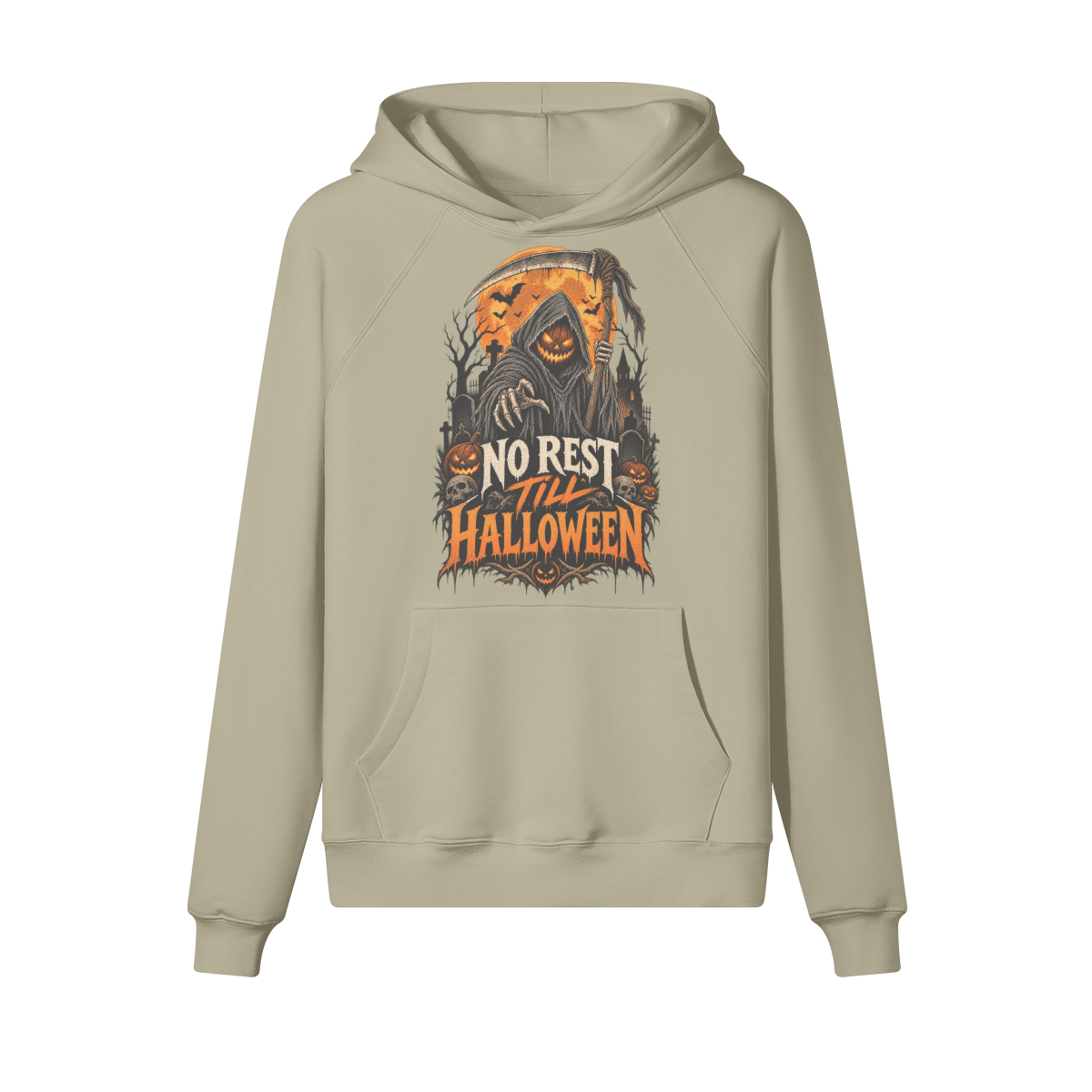 No Sleep Halloween Hoodie in heavy cotton fleece — view 5 | Staten Island Fits