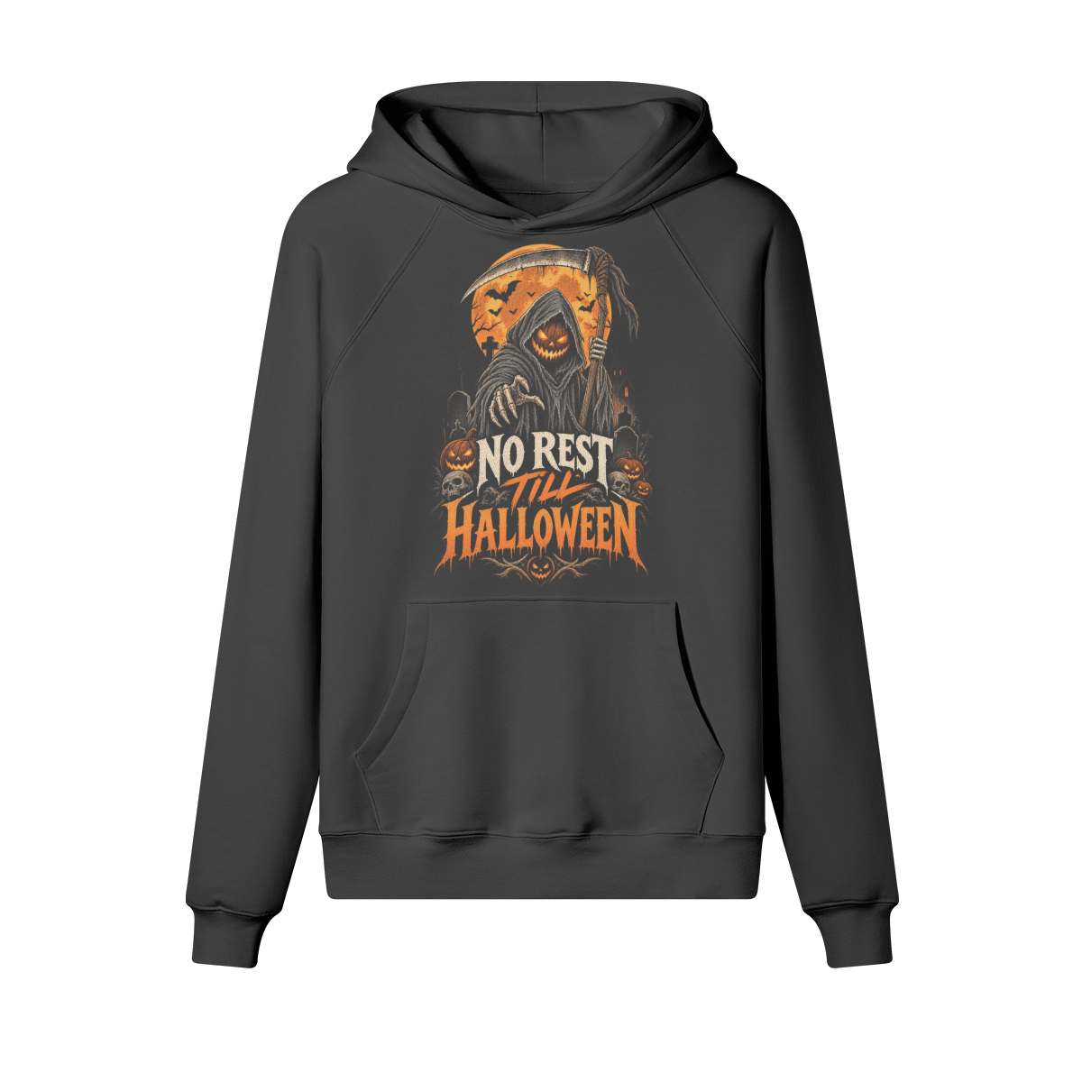 No Sleep Halloween Hoodie in heavy cotton fleece — view 1 | Staten Island Fits