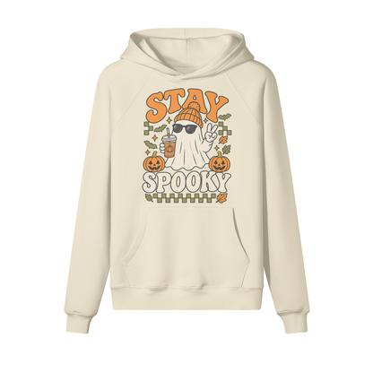 Party Ghost Halloween Hoodie in heavy cotton fleece — view 1 | Staten Island Fits