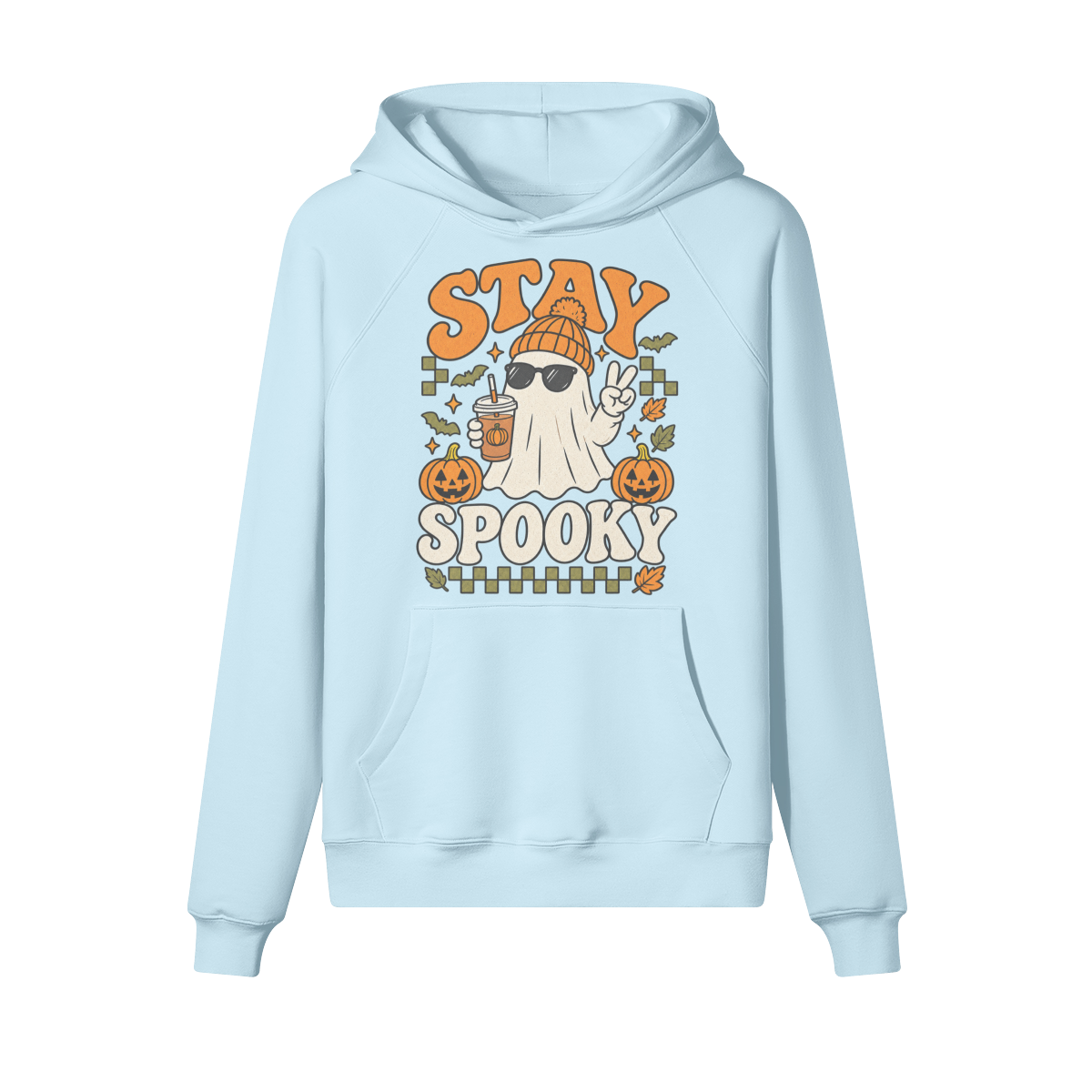 Party Ghost Halloween Hoodie in heavy cotton fleece — view 6 | Staten Island Fits