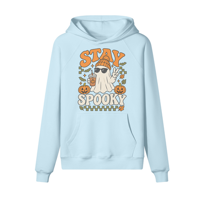 Party Ghost Halloween Hoodie in heavy cotton fleece — view 6 | Staten Island Fits