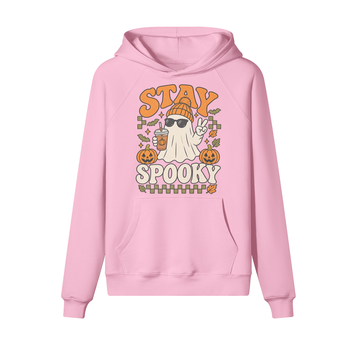 Party Ghost Halloween Hoodie in heavy cotton fleece — view 7 | Staten Island Fits