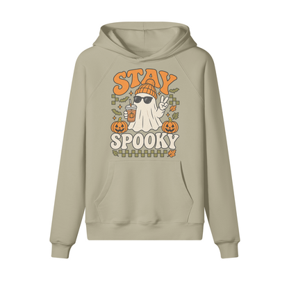 Party Ghost Halloween Hoodie in heavy cotton fleece — view 5 | Staten Island Fits