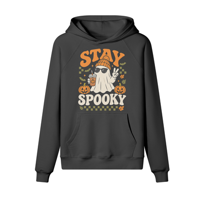Party Ghost Halloween Hoodie in heavy cotton fleece — view 4 | Staten Island Fits