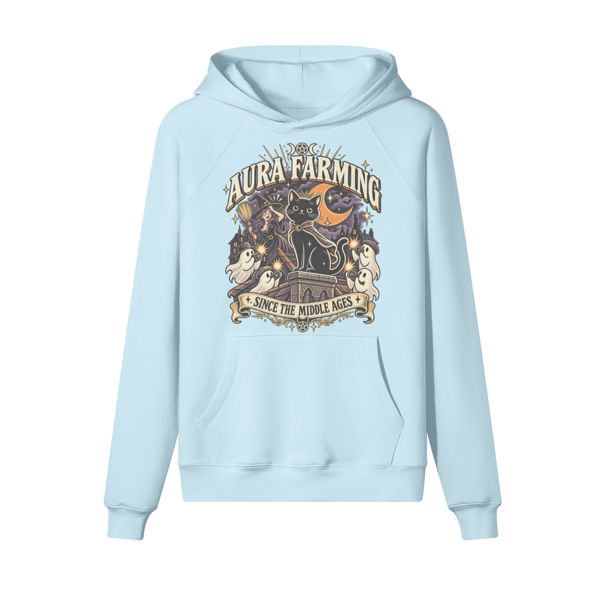 Aura Farming Halloween Hoodie in heavy cotton fleece — view 6 | Staten Island Fits