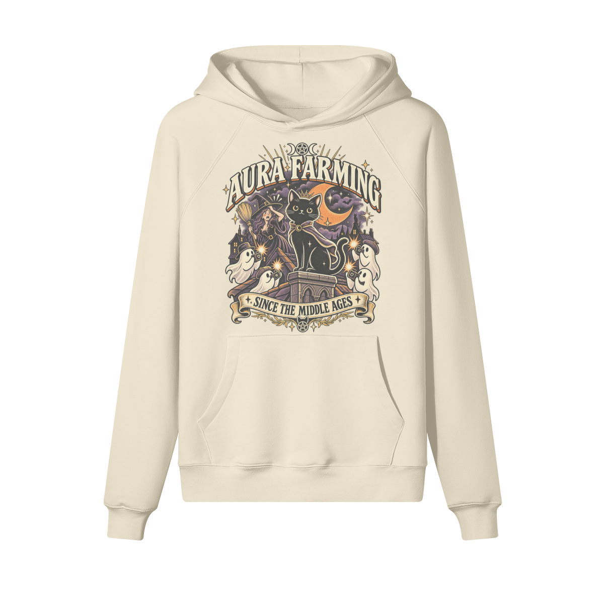 Aura Farming Halloween Hoodie in heavy cotton fleece — view 3 | Staten Island Fits