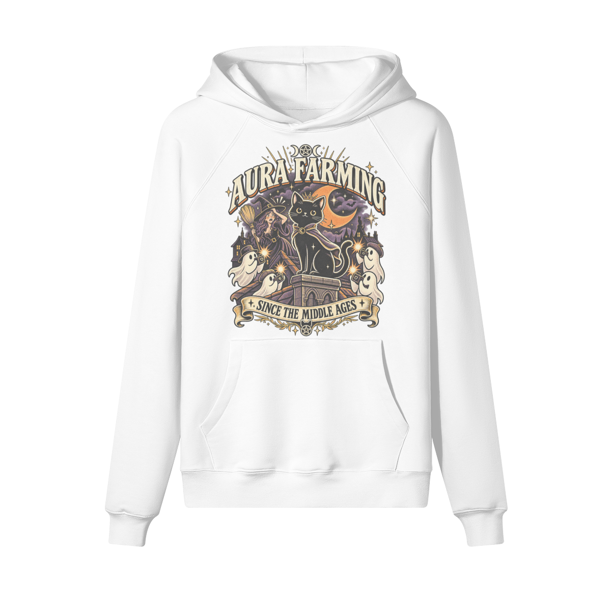 Aura Farming Halloween Hoodie in heavy cotton fleece — view 9 | Staten Island Fits