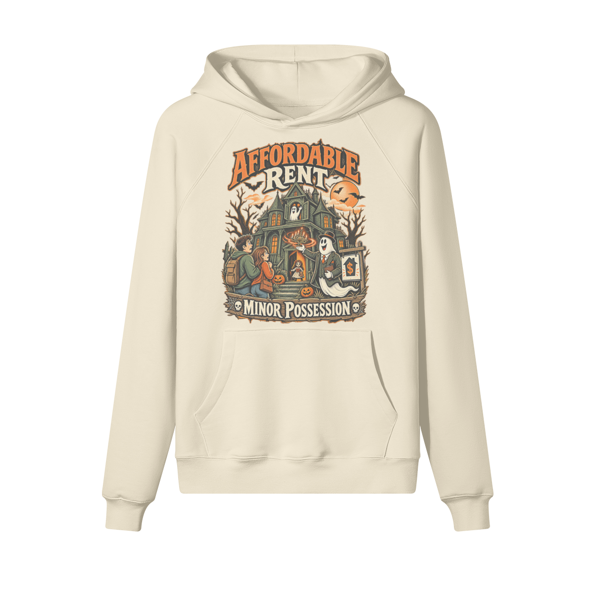 Minor Possession Halloween Hoodie in heavy cotton fleece — view 3 | Staten Island Fits
