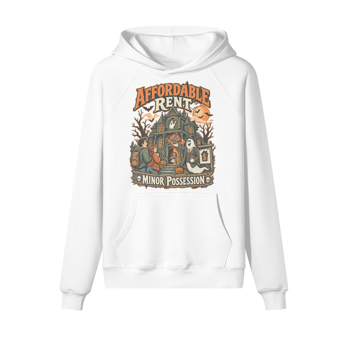 Minor Possession Halloween Hoodie in heavy cotton fleece — view 1 | Staten Island Fits