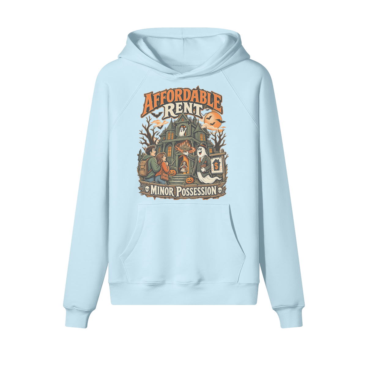 Minor Possession Halloween Hoodie in heavy cotton fleece — view 6 | Staten Island Fits
