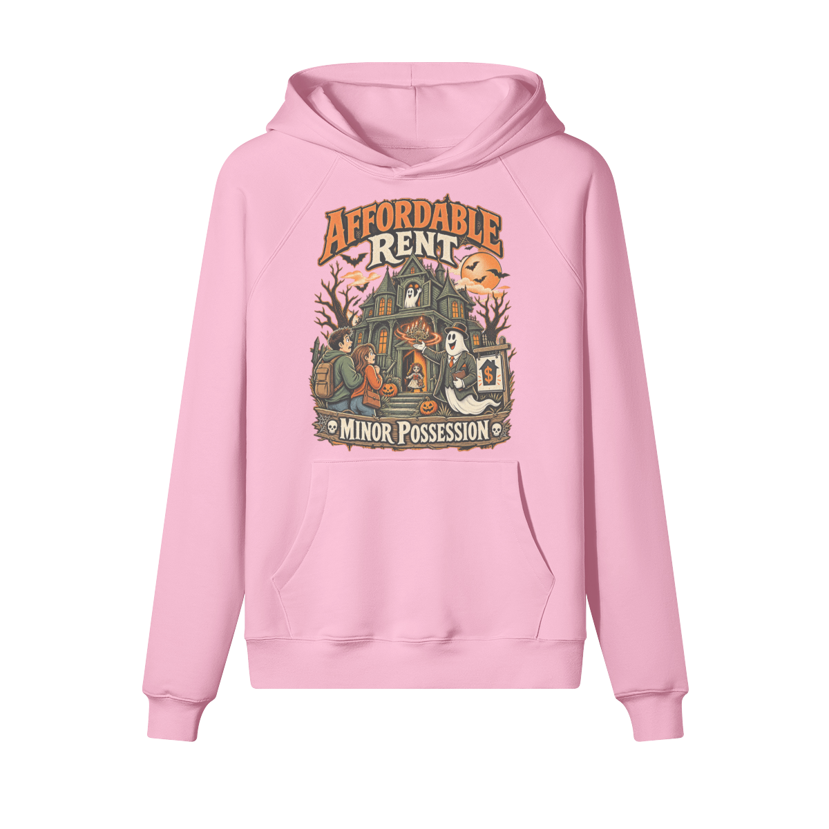 Minor Possession Halloween Hoodie in heavy cotton fleece — view 7 | Staten Island Fits