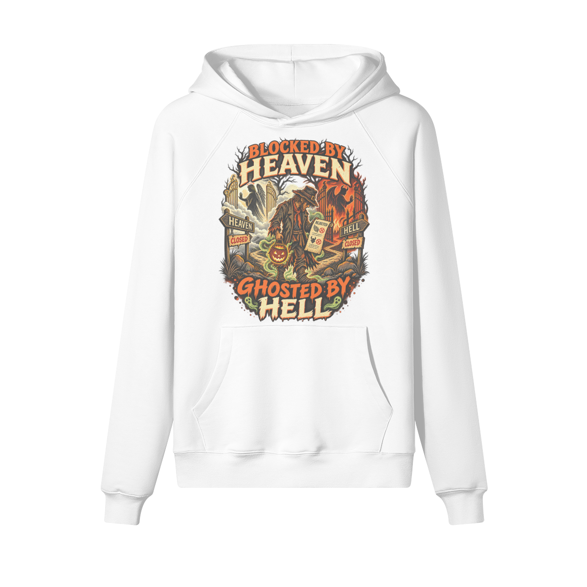 Limbo Halloween Hoodie in heavy cotton fleece — view 2 | Staten Island Fits