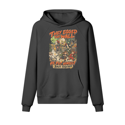 Humpty Dumpty Halloween Hoodie in heavy cotton fleece — view 1 | Staten Island Fits