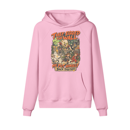 Humpty Dumpty Halloween Hoodie in heavy cotton fleece — view 7 | Staten Island Fits