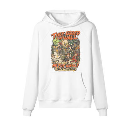 Humpty Dumpty Halloween Hoodie in heavy cotton fleece — view 9 | Staten Island Fits