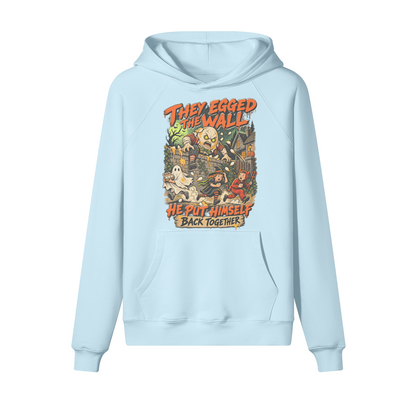 Humpty Dumpty Halloween Hoodie in heavy cotton fleece — view 14 | Staten Island Fits