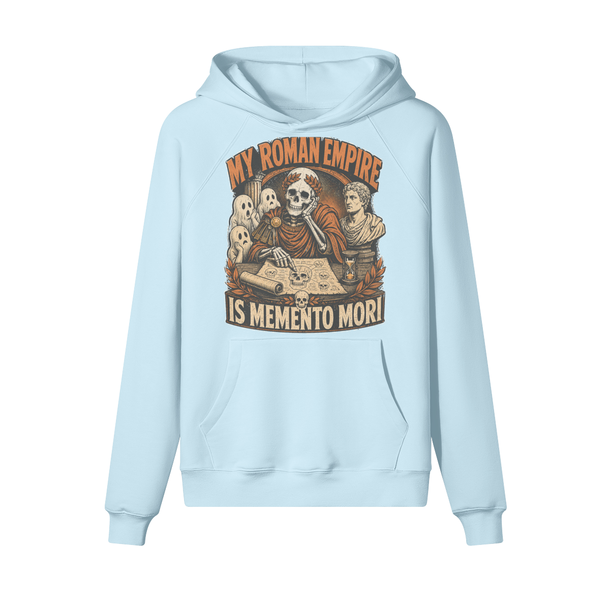 Momento Mori Halloween Hoodie in heavy cotton fleece — view 6 | Staten Island Fits