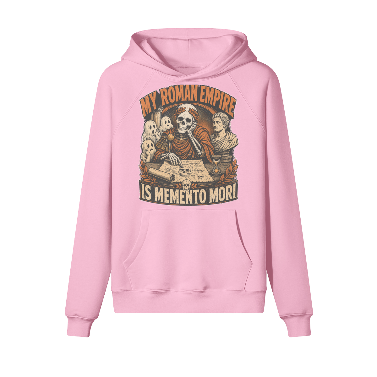 Momento Mori Halloween Hoodie in heavy cotton fleece — view 7 | Staten Island Fits