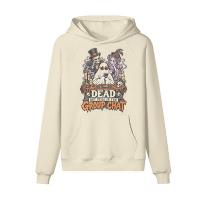 Group Chat Halloween Hoodie in heavy cotton fleece — view 3 | Staten Island Fits