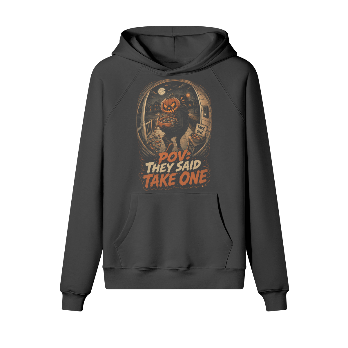 Take One Halloween Hoodie in heavy cotton fleece — view 4 | Staten Island Fits