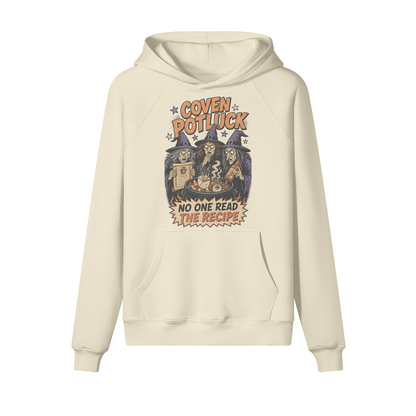 Coven Potluck Halloween Hoodie in heavy cotton fleece — view 3 | Staten Island Fits