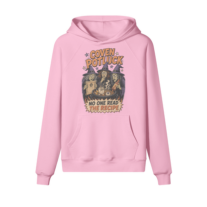 Coven Potluck Halloween Hoodie in heavy cotton fleece — view 15 | Staten Island Fits