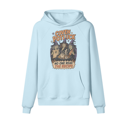 Coven Potluck Halloween Hoodie in heavy cotton fleece — view 14 | Staten Island Fits
