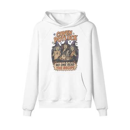 Coven Potluck Halloween Hoodie in heavy cotton fleece — view 9 | Staten Island Fits
