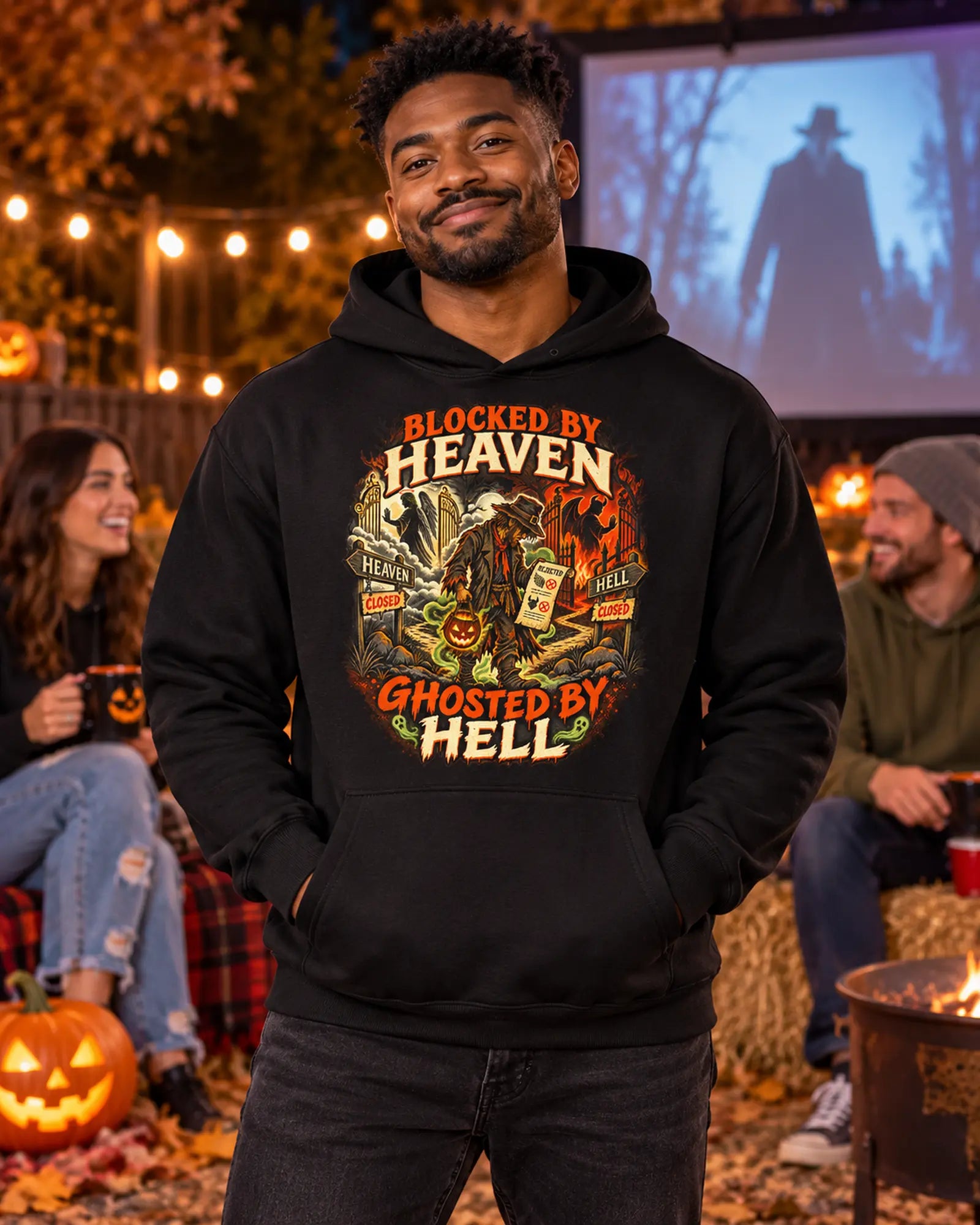 Limbo Halloween Hoodie Halloween Graphic Hoodie On Model