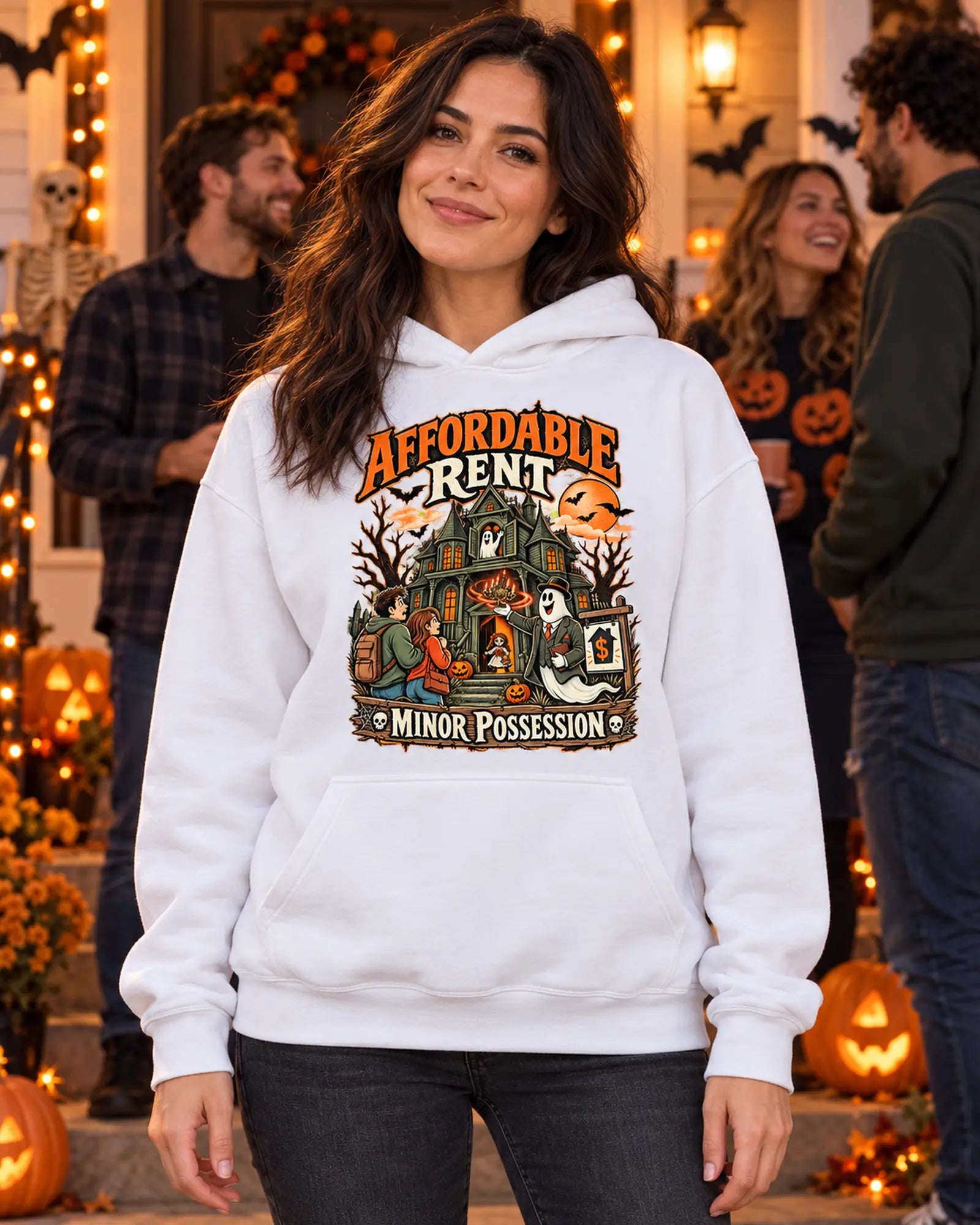 Minor Possession Halloween Hoodie Halloween Graphic Hoodie On Model