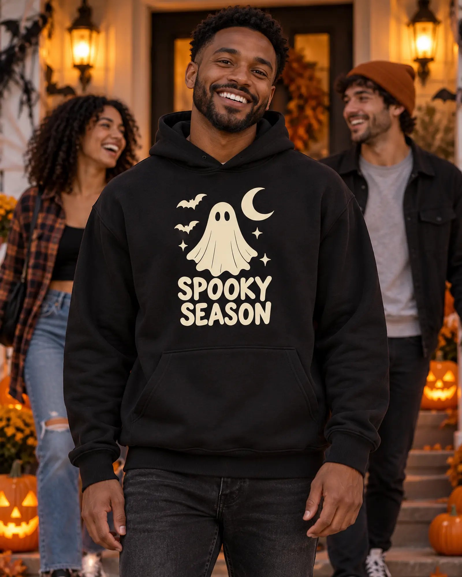 Spooky Season Halloween Hoodie Halloween Graphic Hoodie On Model